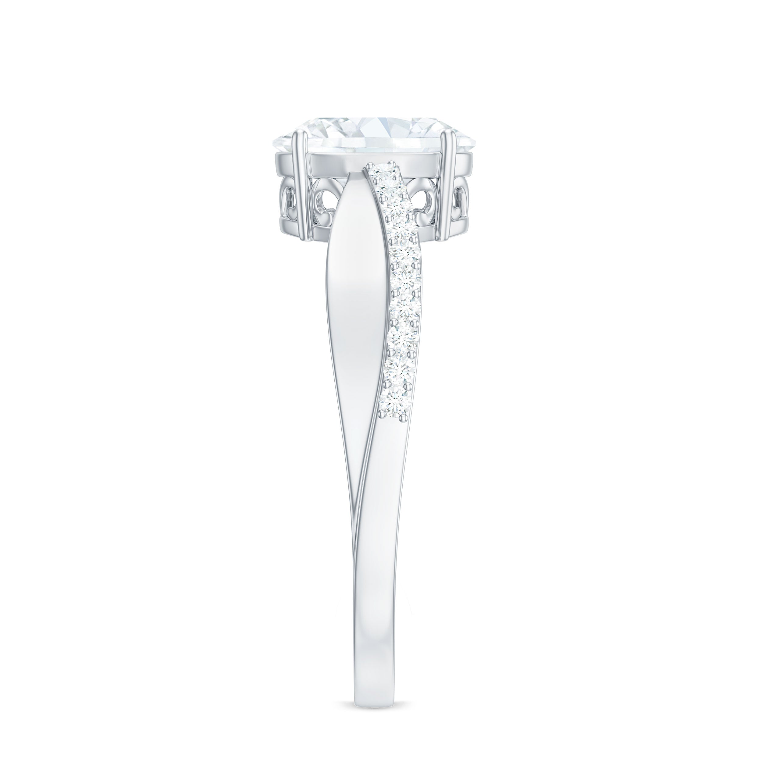 Classic Oval Shape Lab Grown Diamond Solitaire Engagement Ring