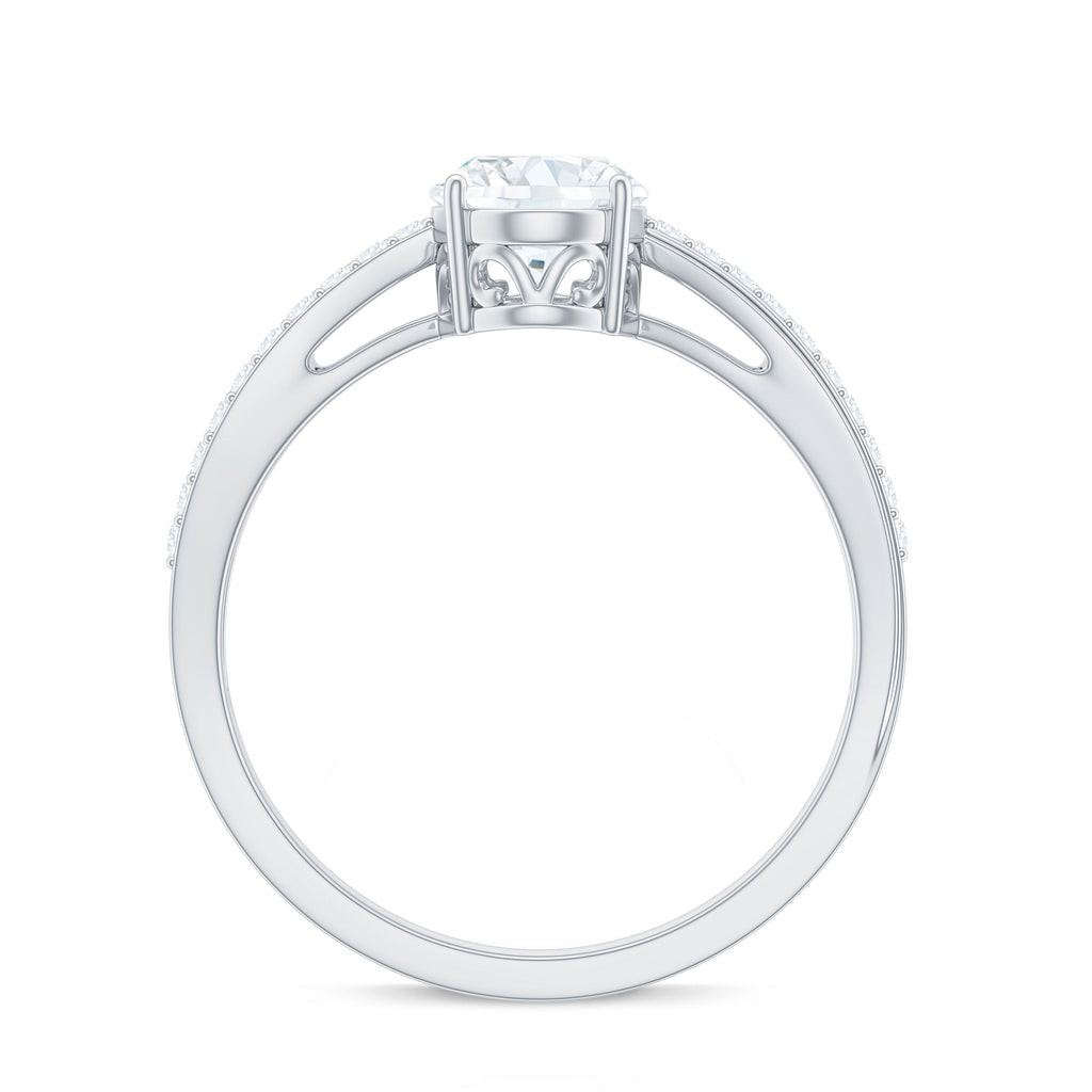 Classic Oval Shape Lab Grown Diamond Solitaire Engagement Ring