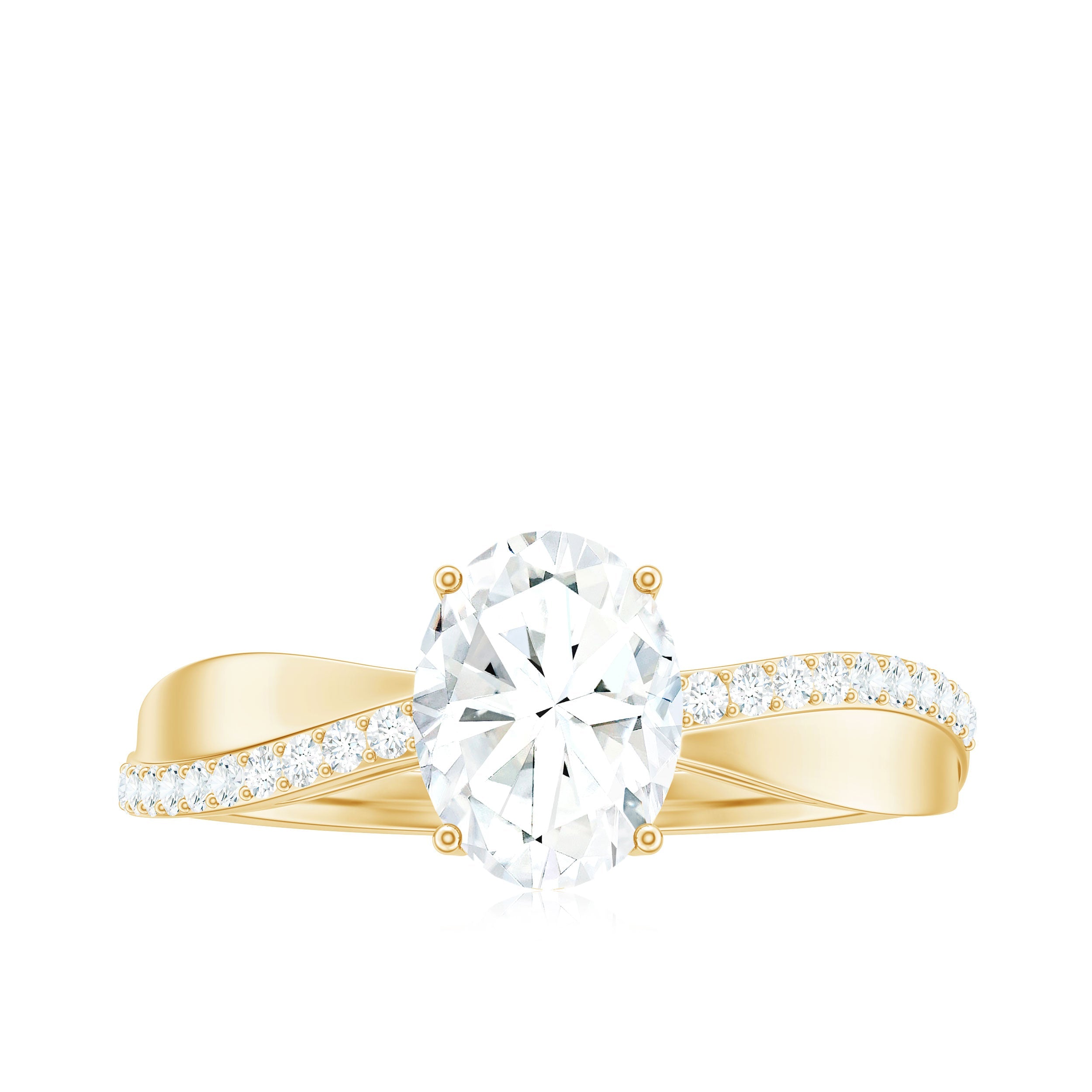 Classic Oval Shape Lab Grown Diamond Solitaire Engagement Ring