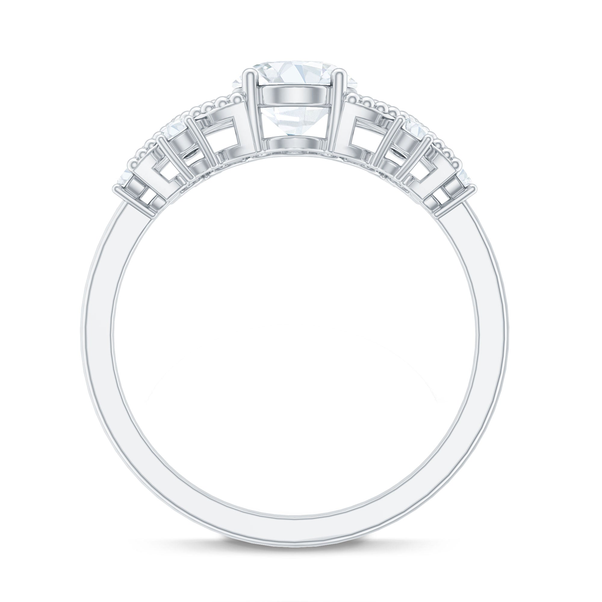 Nature Inspired Lab Grown Diamond Solitaire Engagement Ring