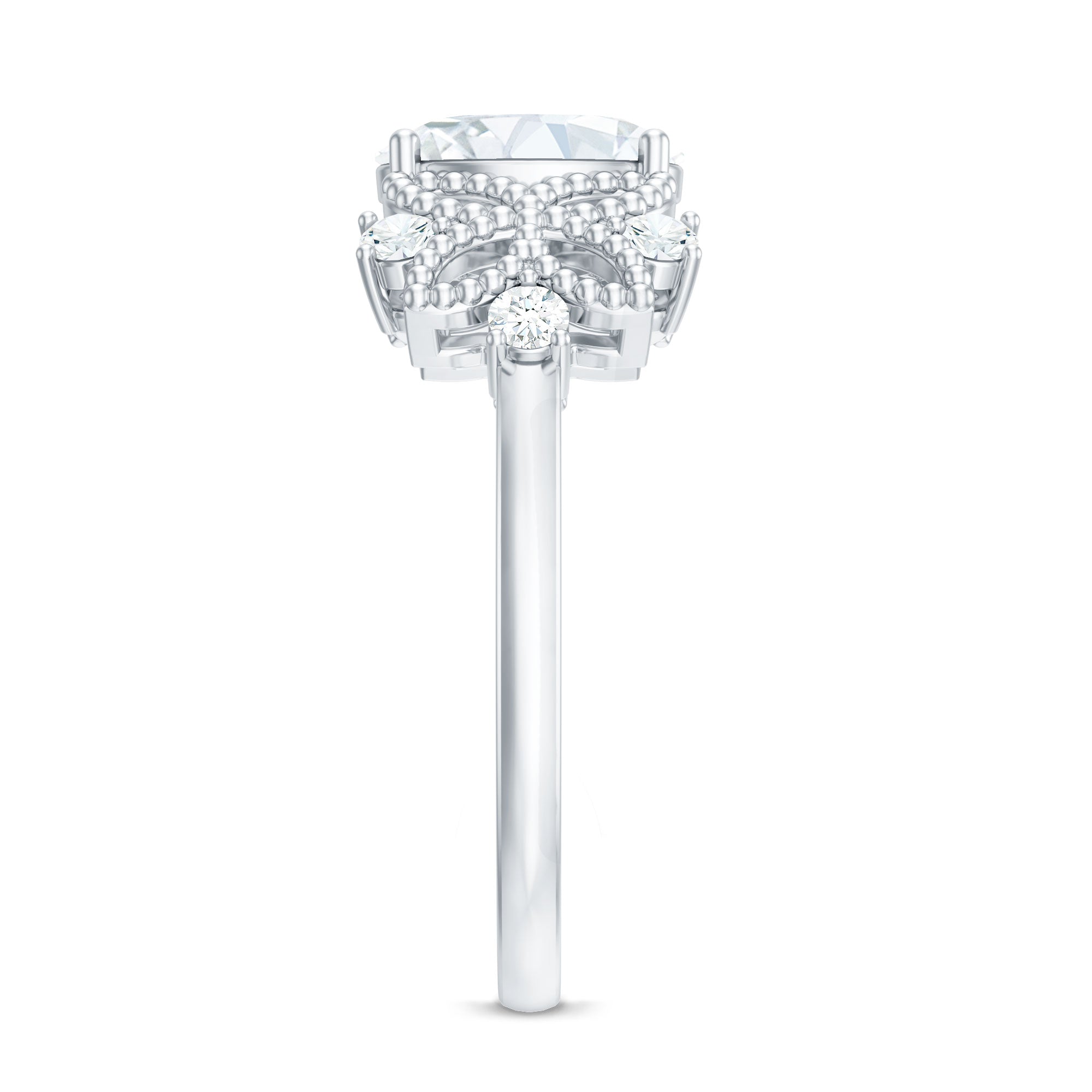 Nature Inspired Lab Grown Diamond Solitaire Engagement Ring