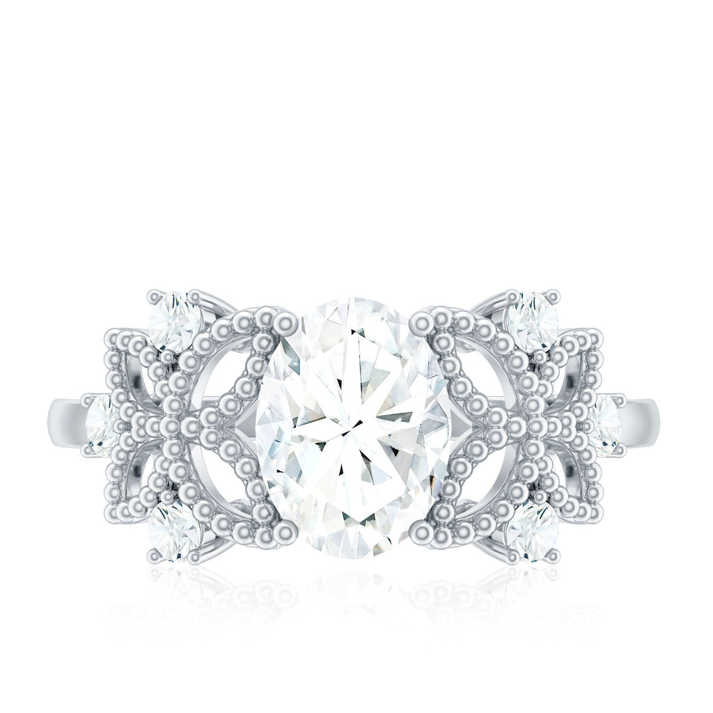 Nature Inspired Lab Grown Diamond Solitaire Engagement Ring