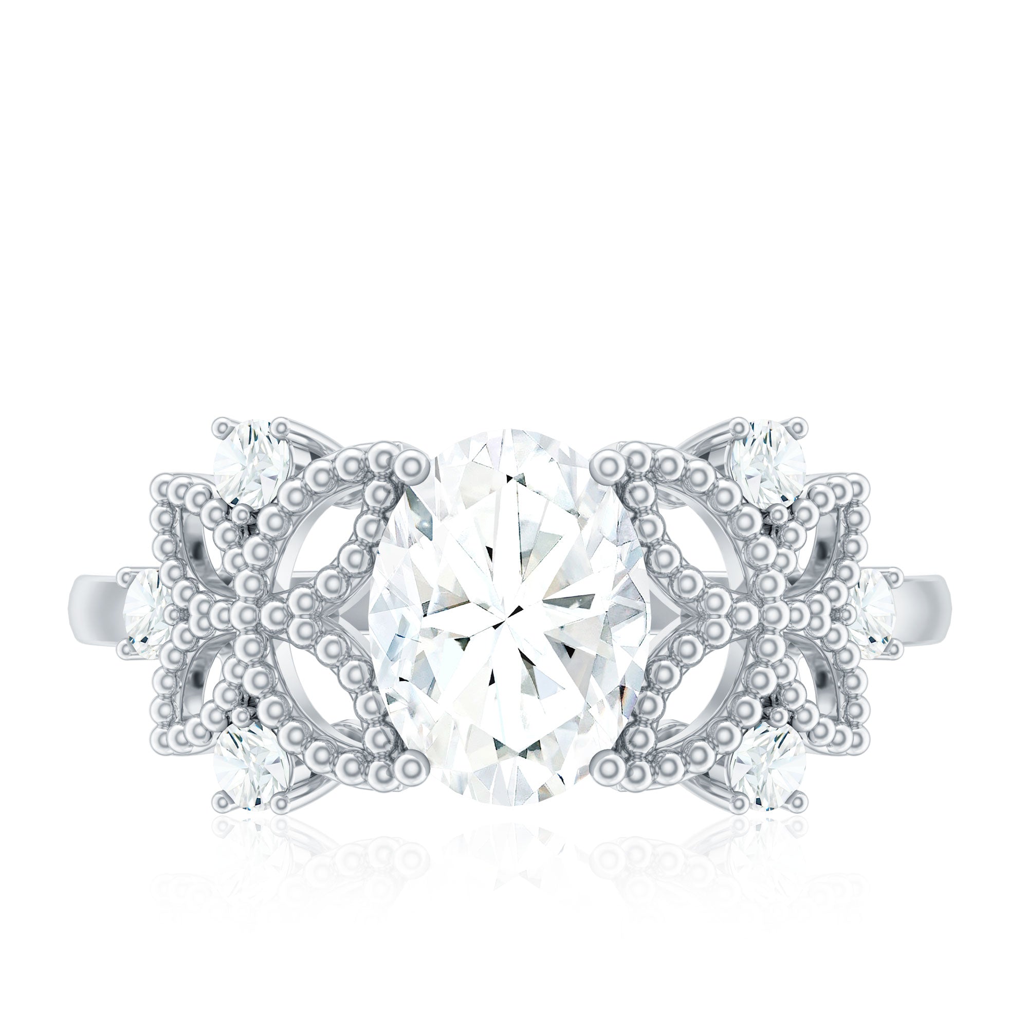 Nature Inspired Lab Grown Diamond Solitaire Engagement Ring