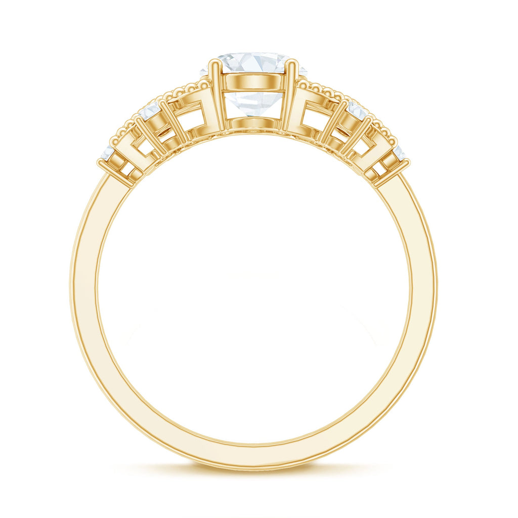 Nature Inspired Lab Grown Diamond Solitaire Engagement Ring