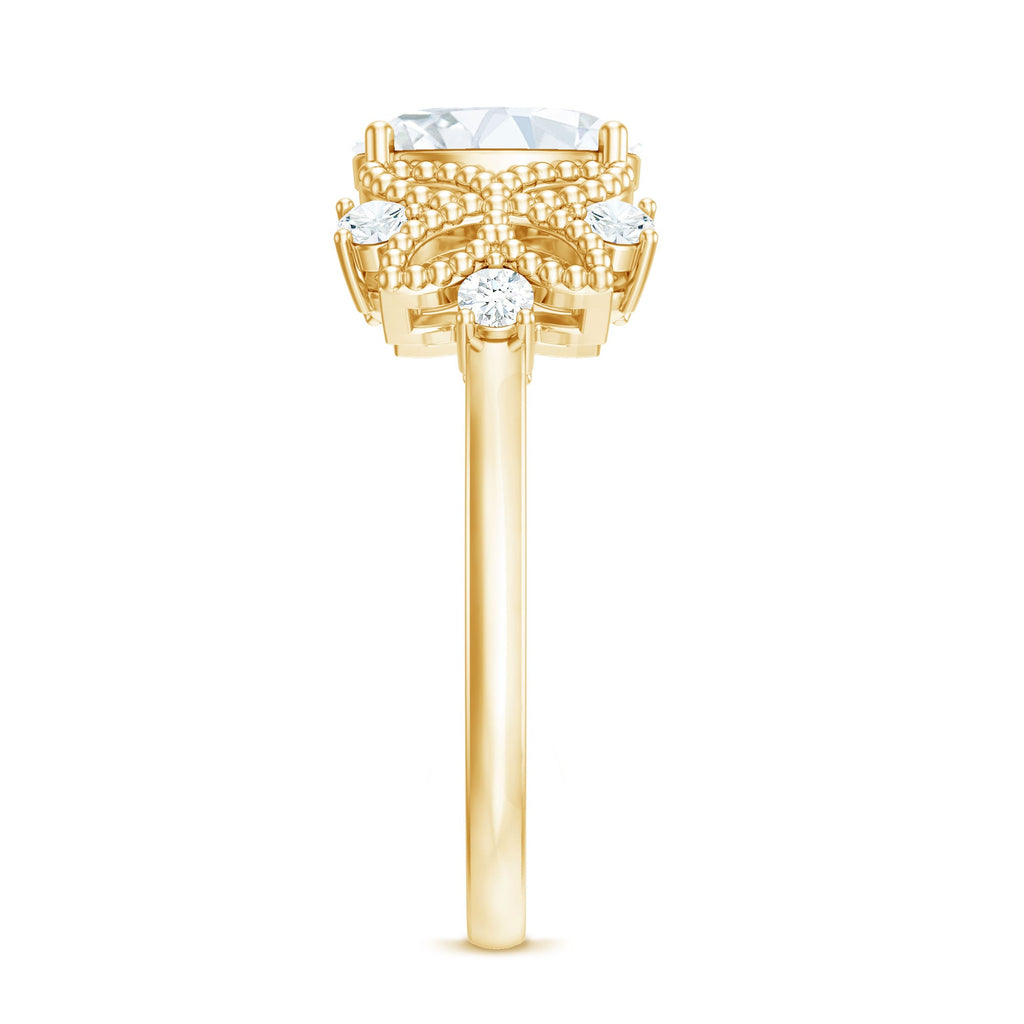 Nature Inspired Lab Grown Diamond Solitaire Engagement Ring