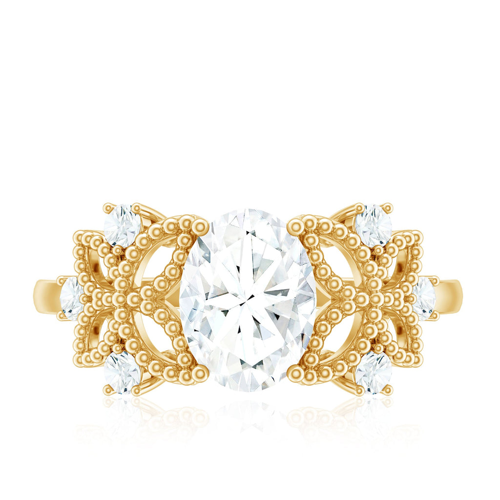 Nature Inspired Lab Grown Diamond Solitaire Engagement Ring