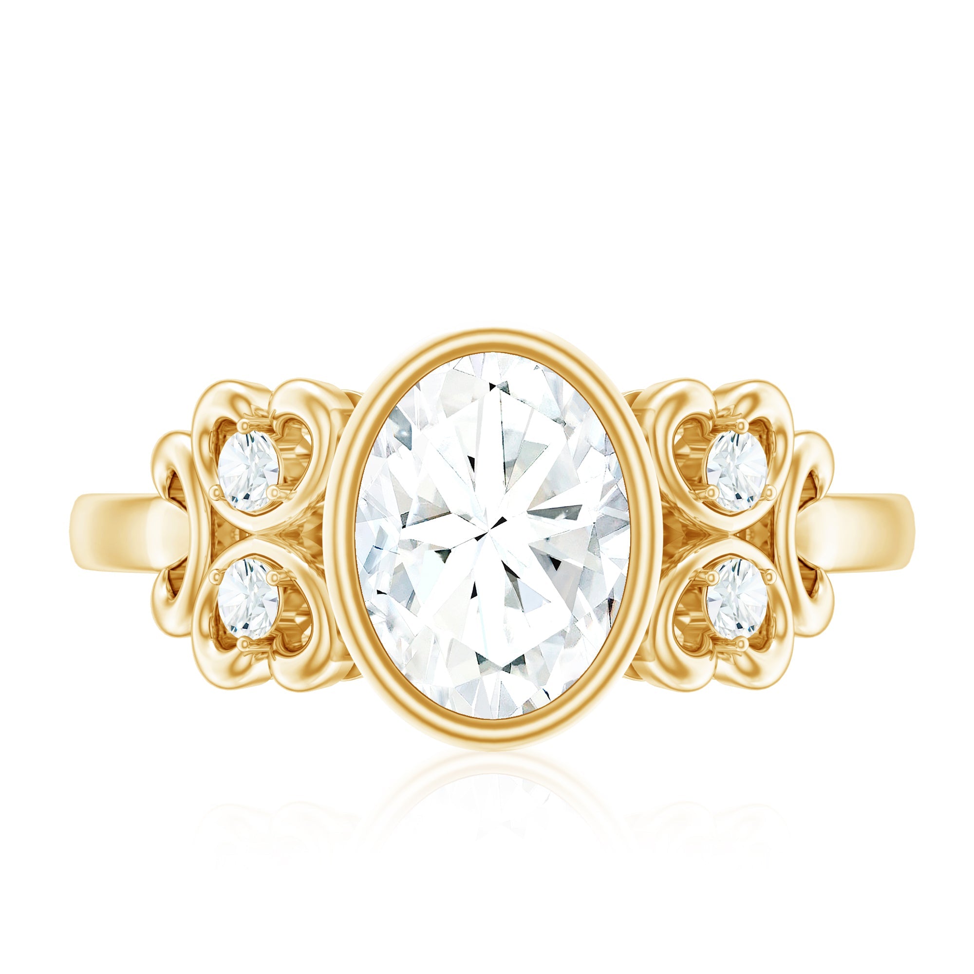 Classic Oval Lab Grown Diamond Solitaire Engagement Ring