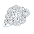 Certified 1.2 Carat Oval Moissanite Statement Engagement Ring