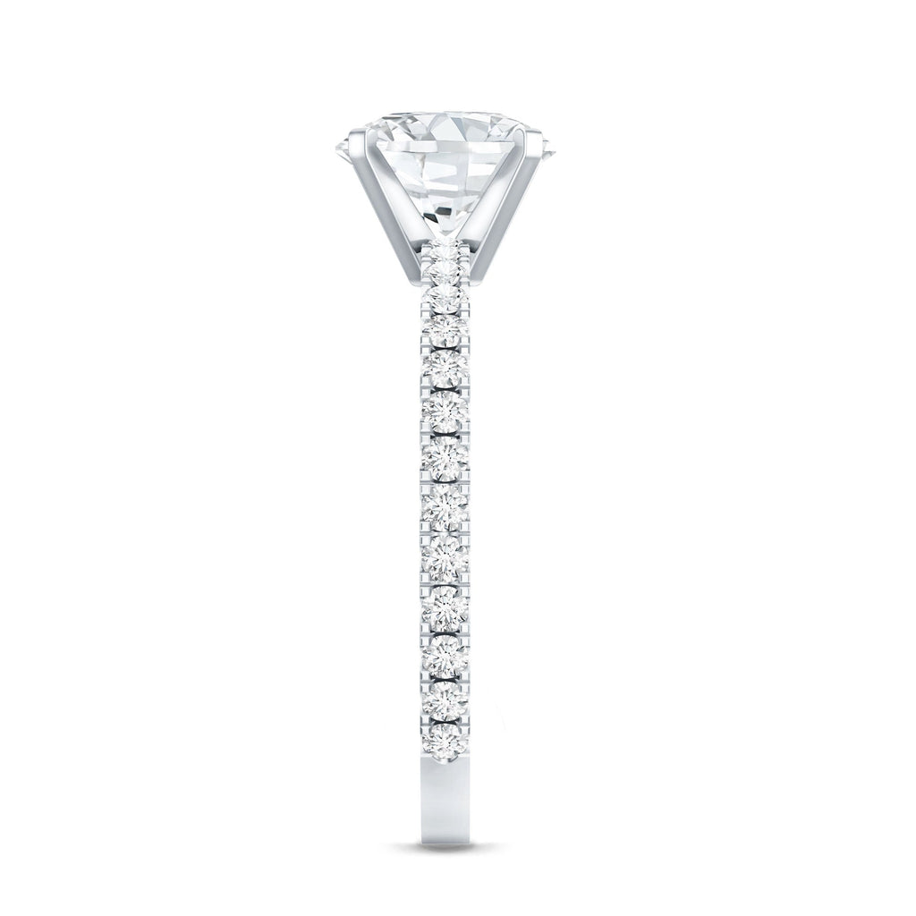 Certified 8 MM Moissanite Solitaire Engagement Ring