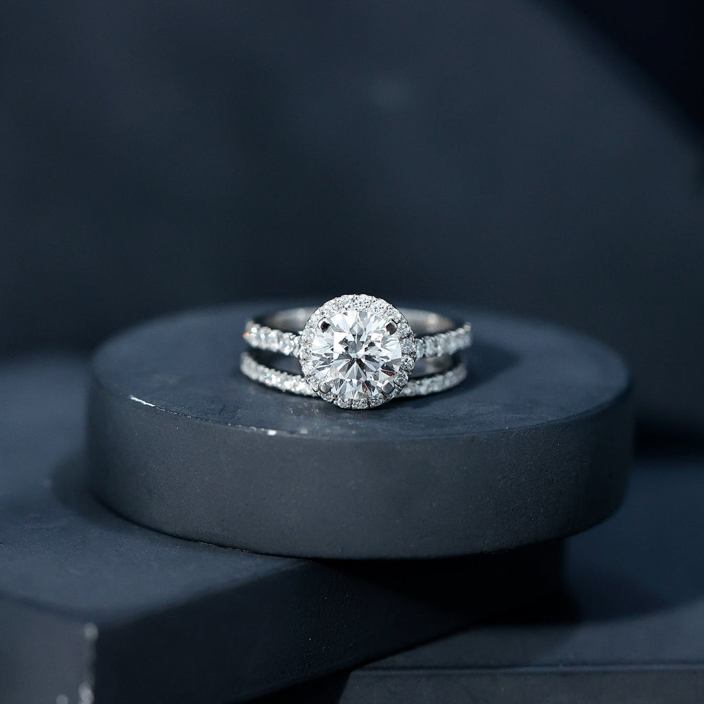 3 CT Moissanite Classic Wedding Ring Set
