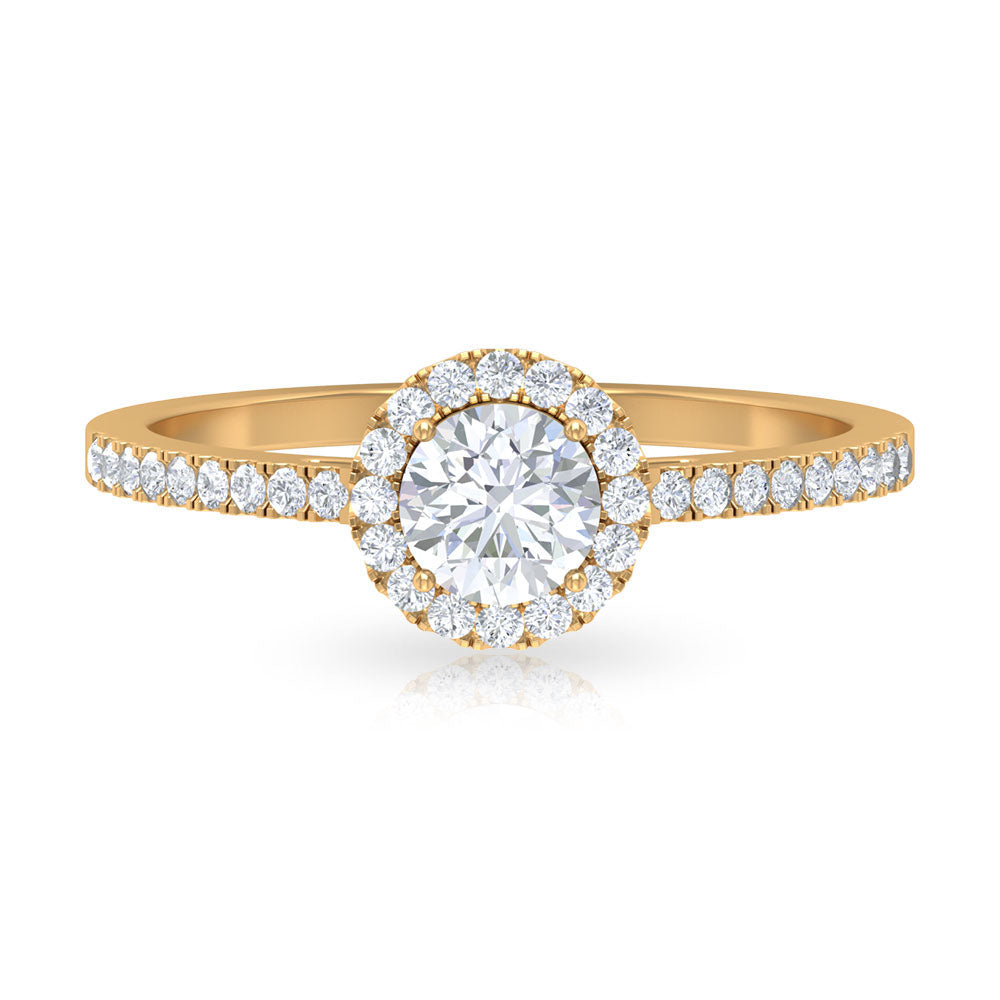 1 CT Minimal Zircon Gold Promise Ring