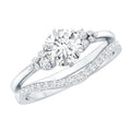 6 MM Round Cut Moissanite Wedding Ring Set For Bride