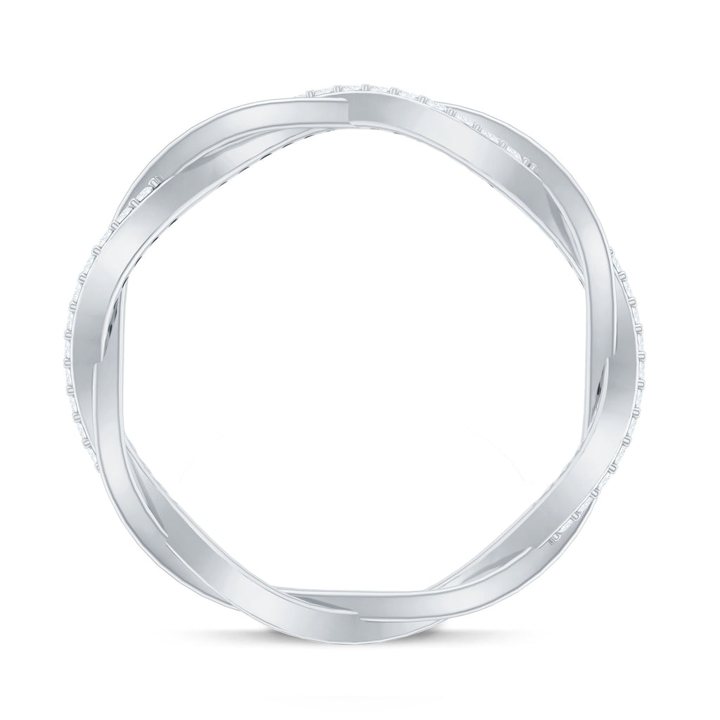 Certified Moissanite Infinity Eternity Band Ring