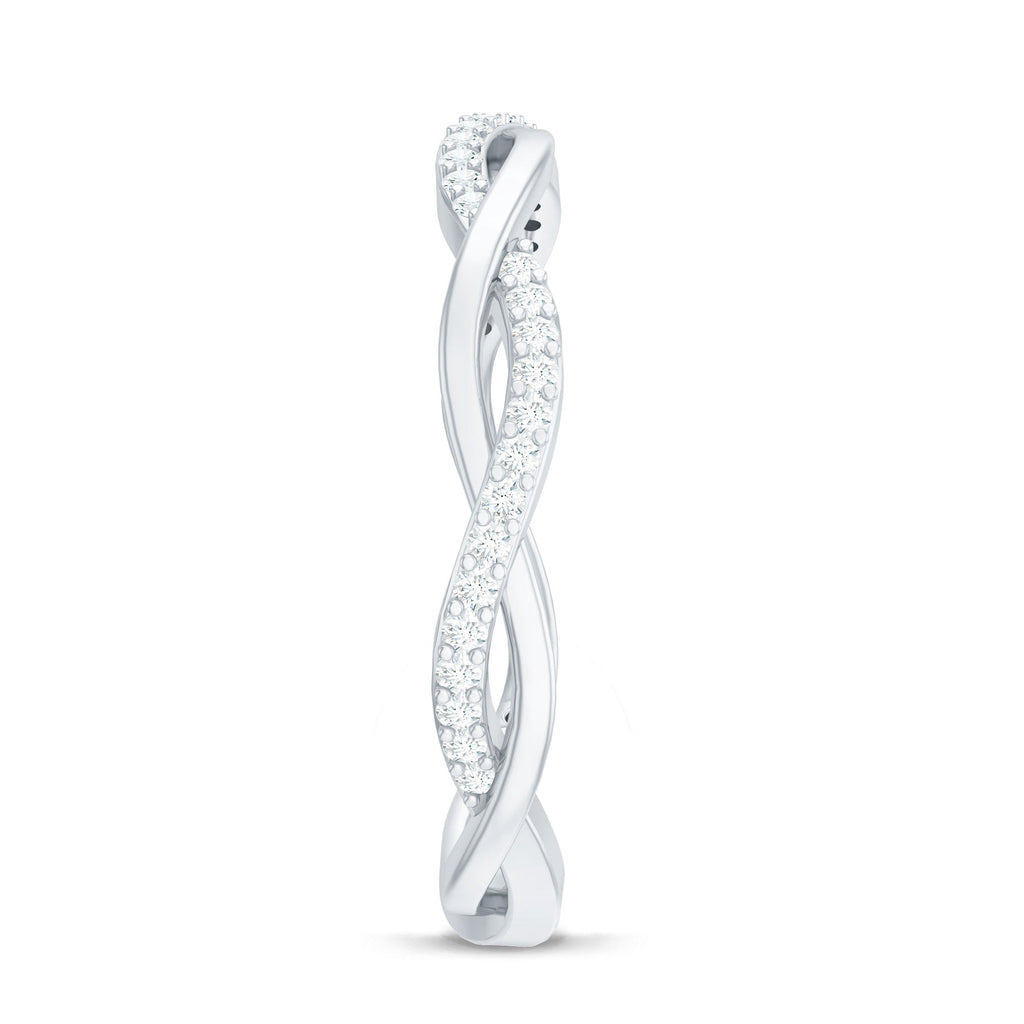 Certified Moissanite Infinity Eternity Band Ring