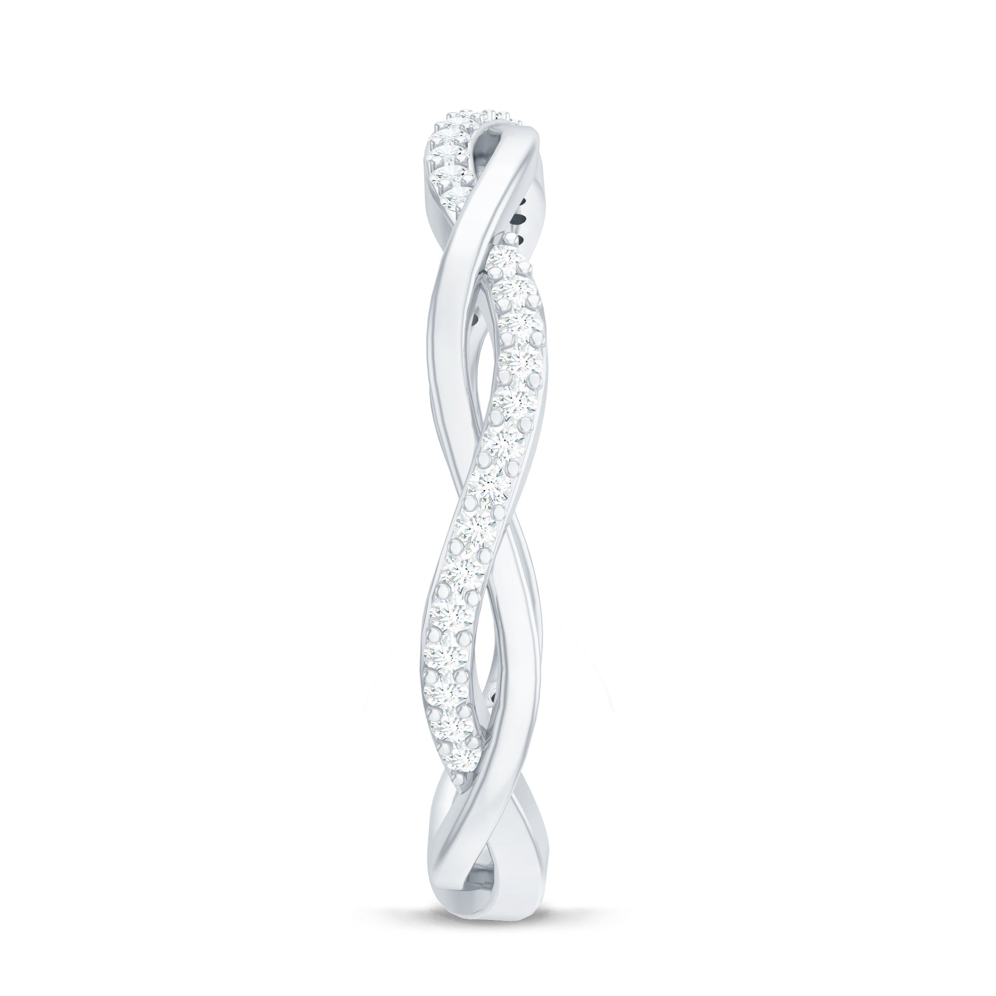 Certified Moissanite Infinity Eternity Band Ring