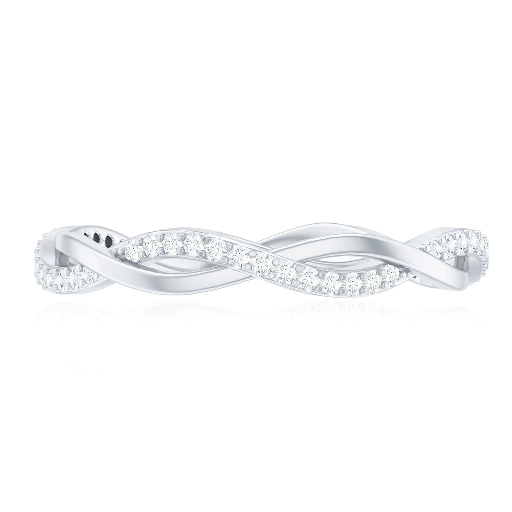 Certified Moissanite Infinity Eternity Band Ring