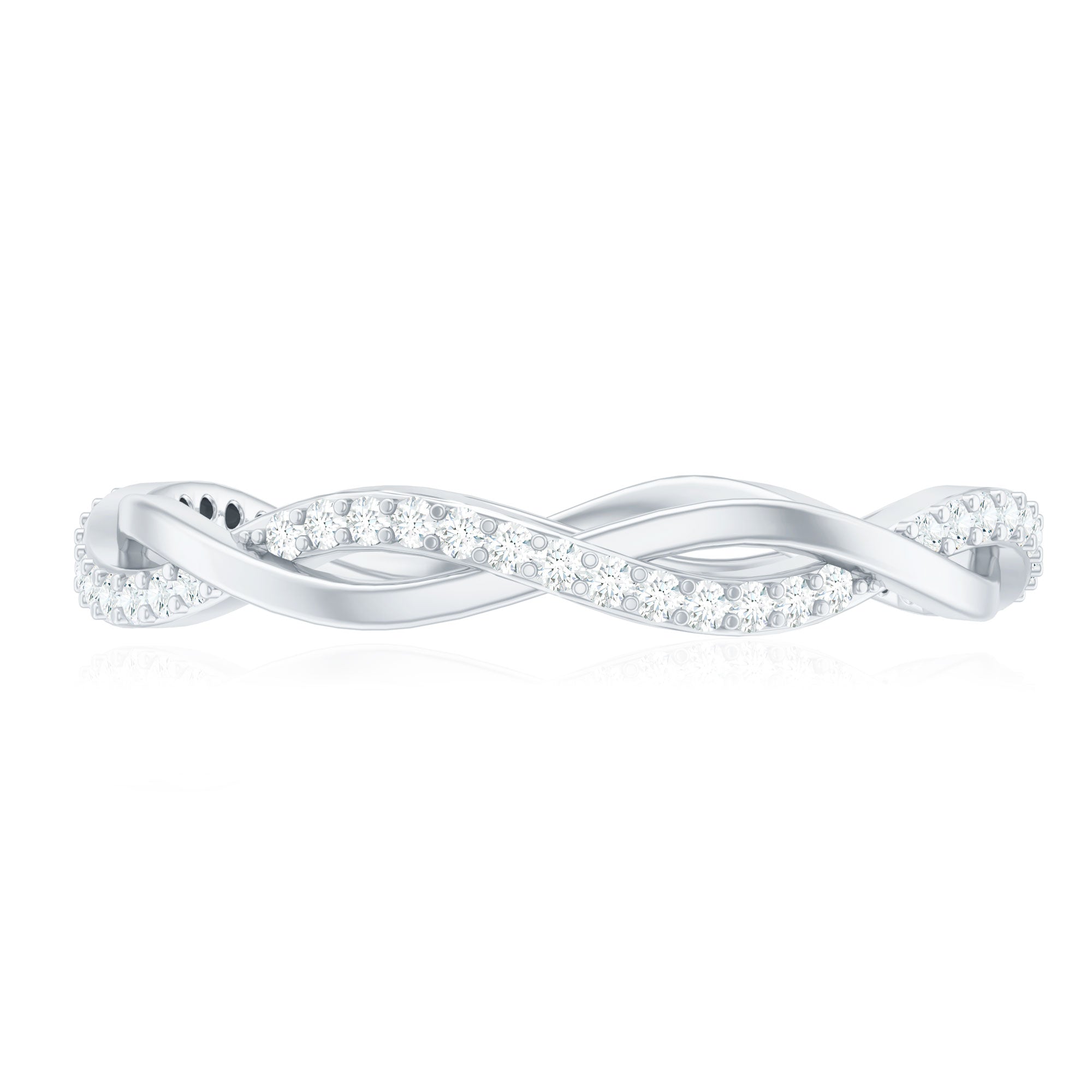 Certified Moissanite Infinity Eternity Band Ring