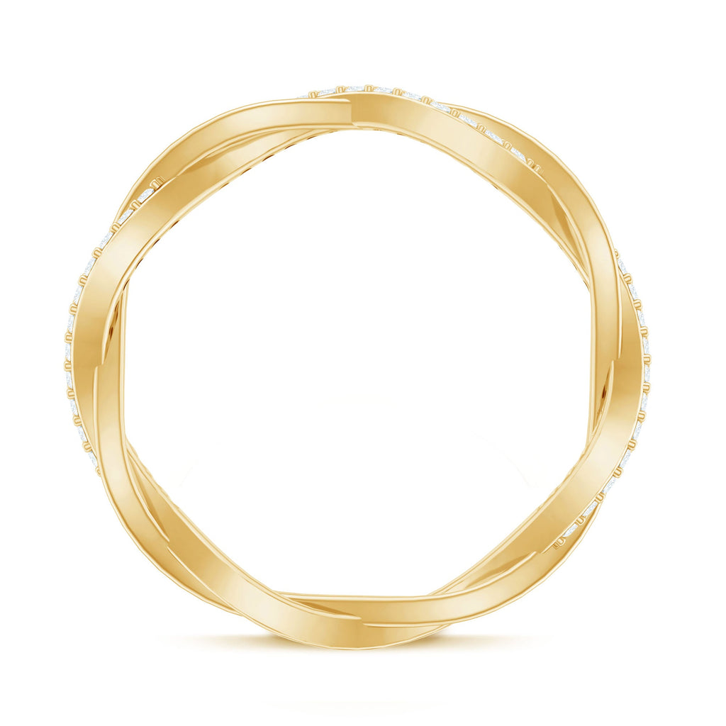 Certified Moissanite Infinity Eternity Band Ring