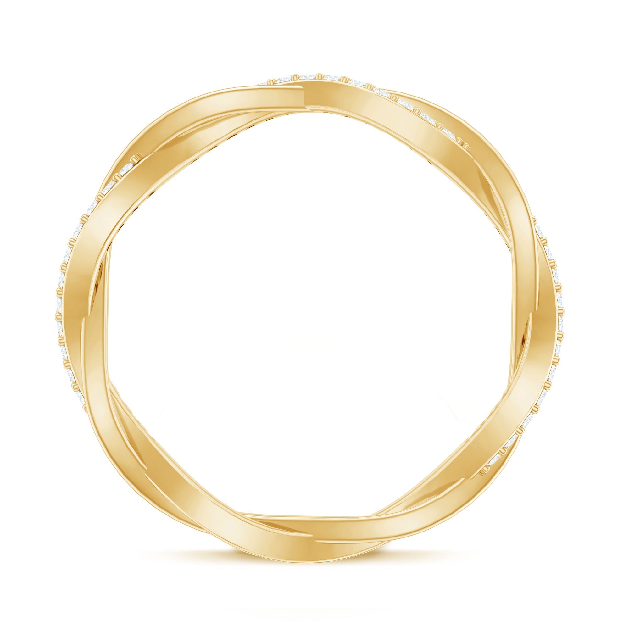Certified Moissanite Infinity Eternity Band Ring