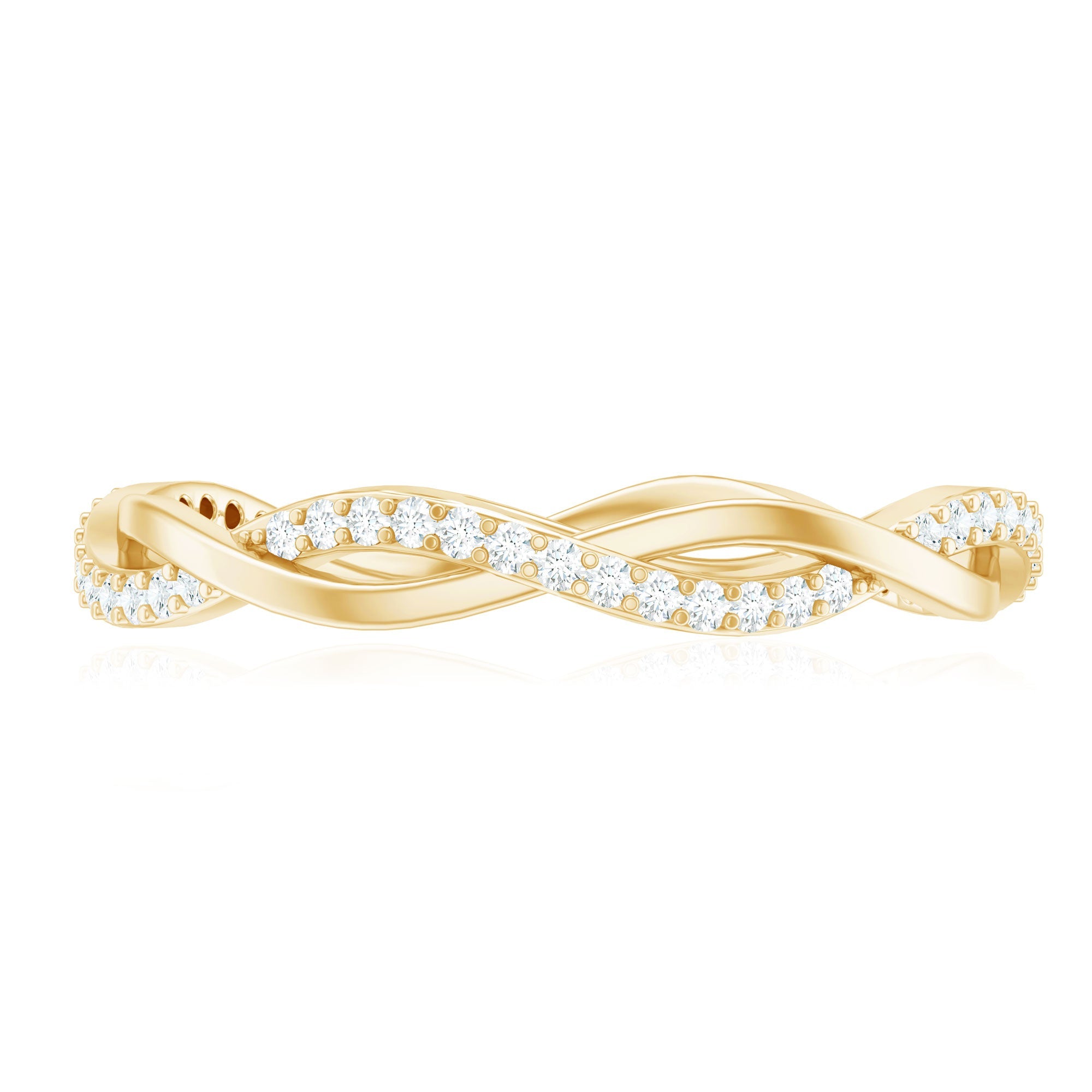 Certified Moissanite Infinity Eternity Band Ring