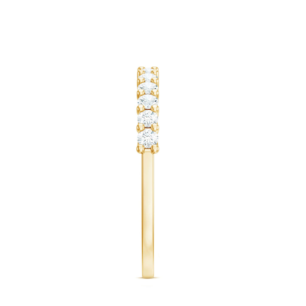 Moissanite Half Eternity Ring in Shared Prong Setting
