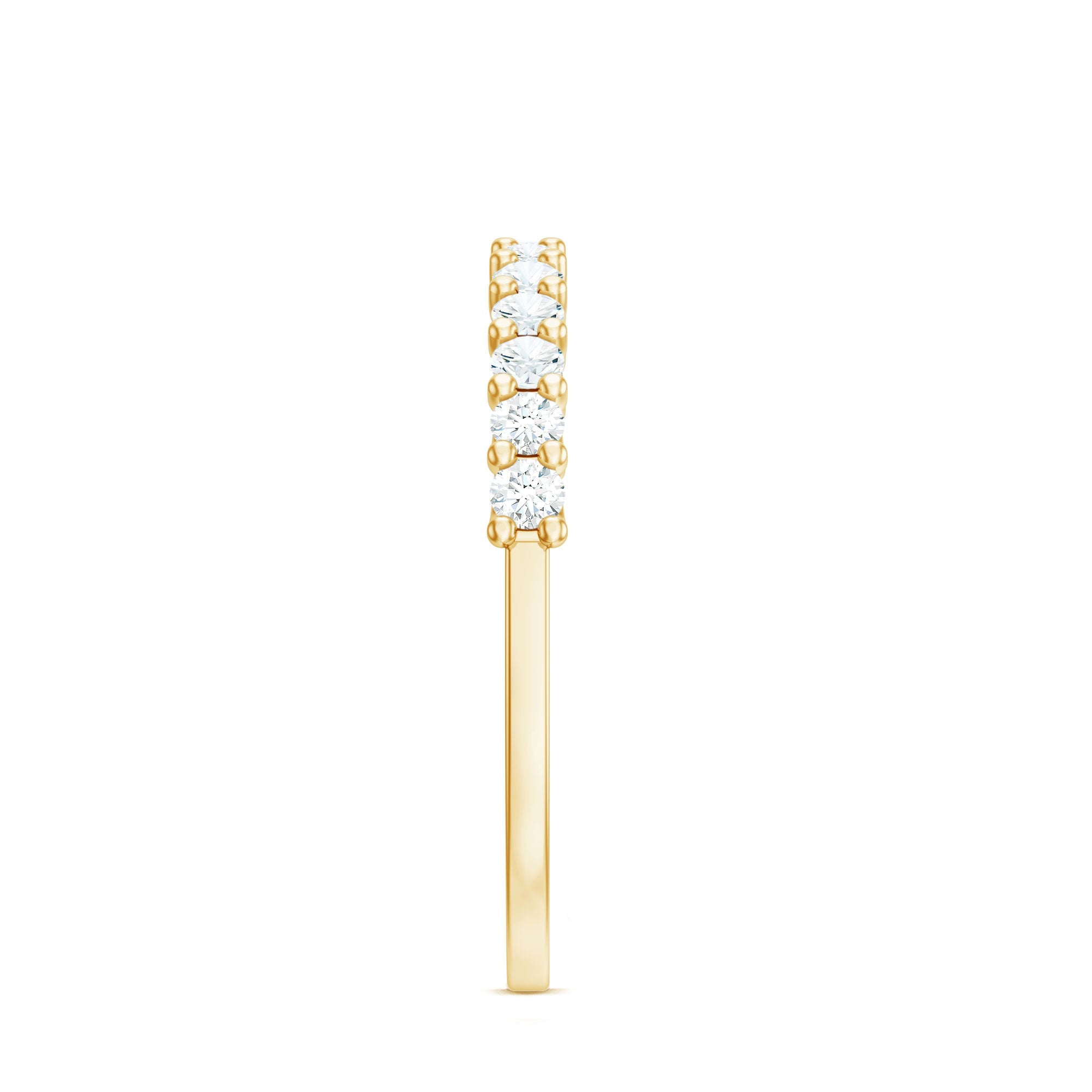 Moissanite Half Eternity Ring in Shared Prong Setting