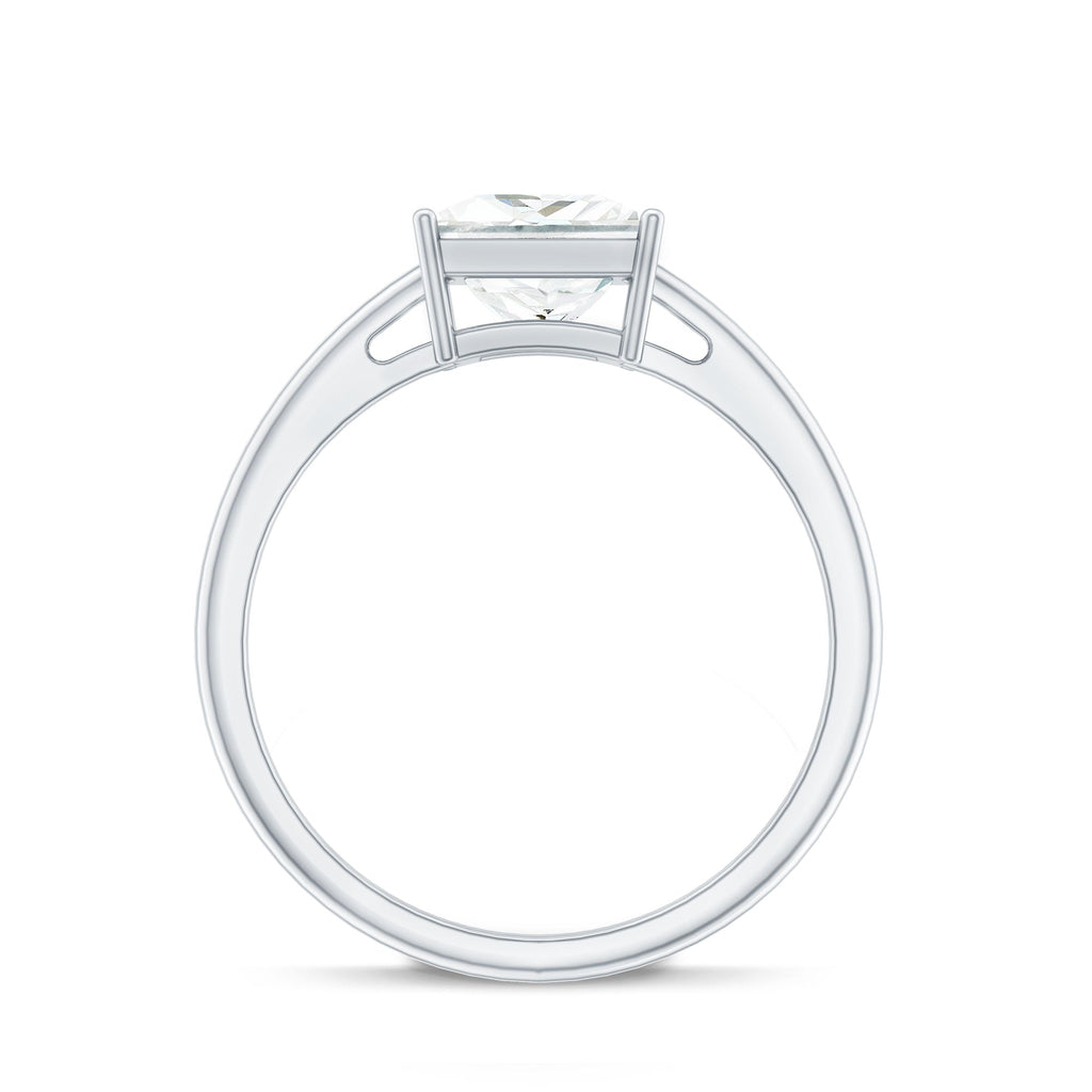 3 Carat Princess Cut Moissanite Solitaire Engagement Ring