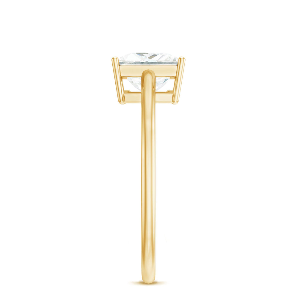 3 Carat Princess Cut Moissanite Solitaire Engagement Ring