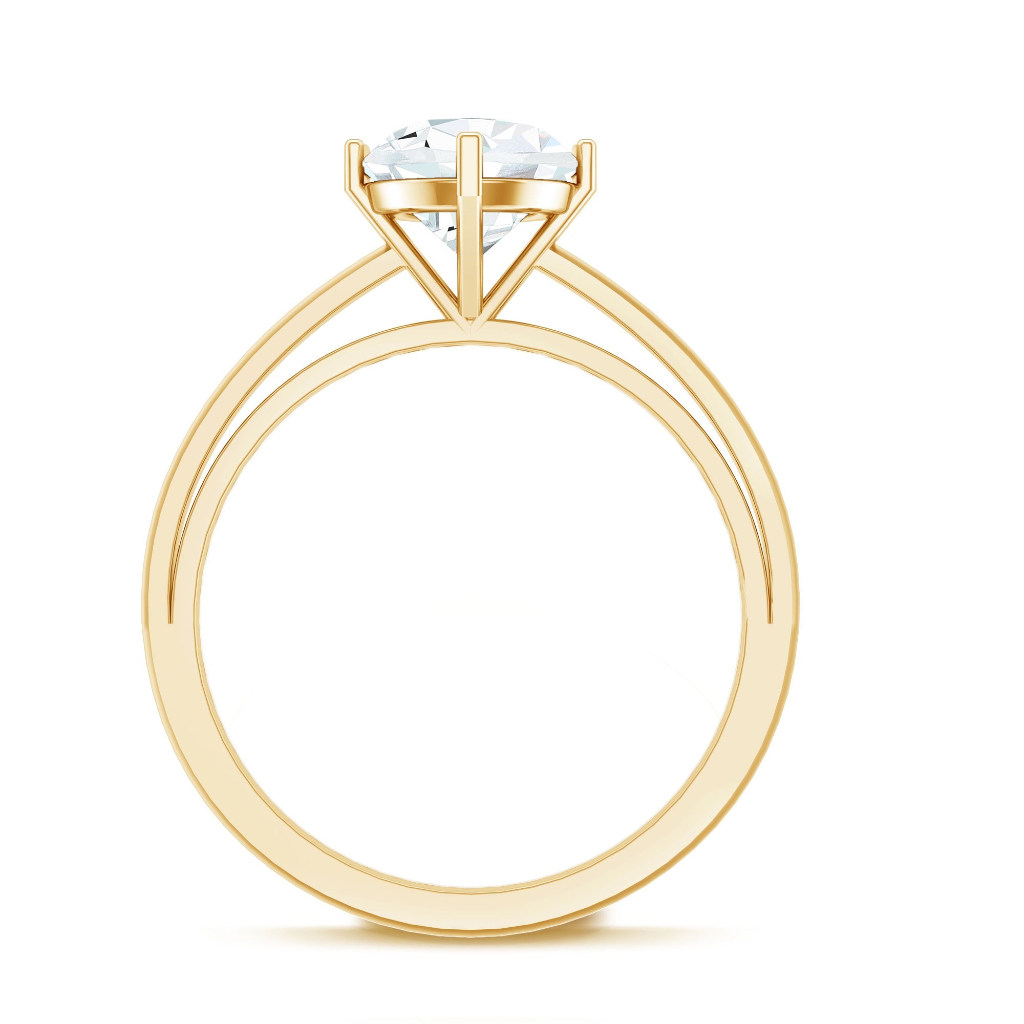 Teardrop Engagement Ring With Certified Moissanite
