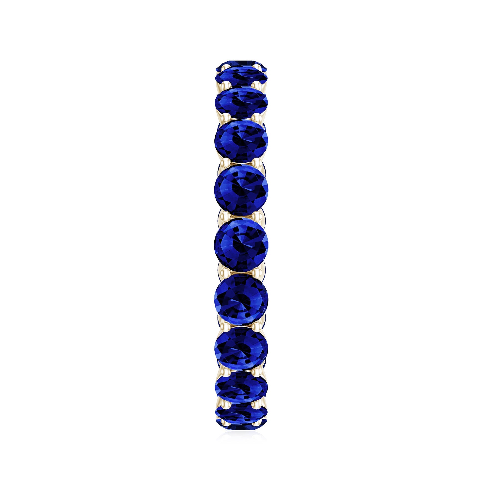 3.25 CT Lab Created Blue Sapphire Full Eternity Ring in Shared Prong Setting