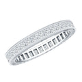 Certified Princess Cut Lab Grown Diamond Eternity Wedding Band