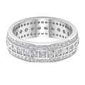 2.50 CT Round Cut Cubic Zirconia Gold Wedding Band Ring