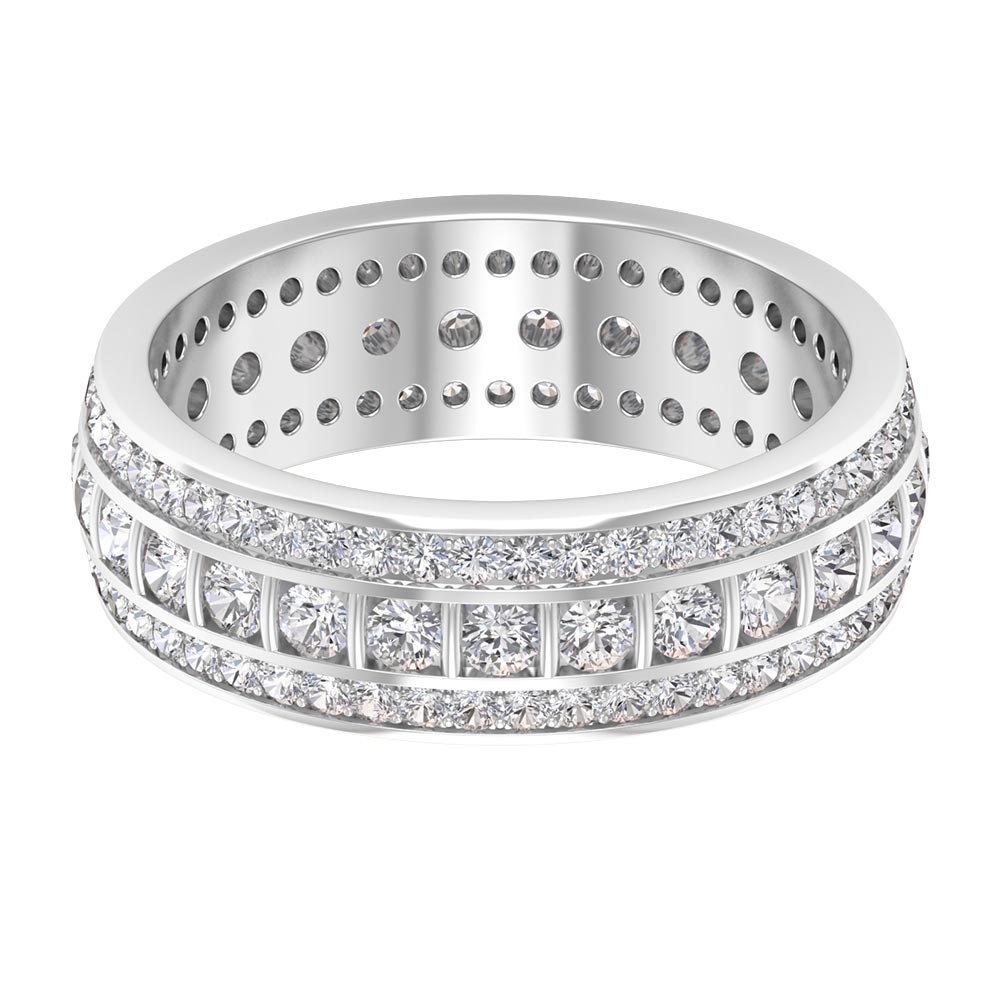 2.50 CT Round Cut Cubic Zirconia Gold Wedding Band Ring