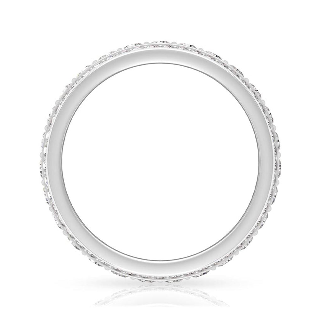 2.50 CT Round Cut Cubic Zirconia Gold Wedding Band Ring