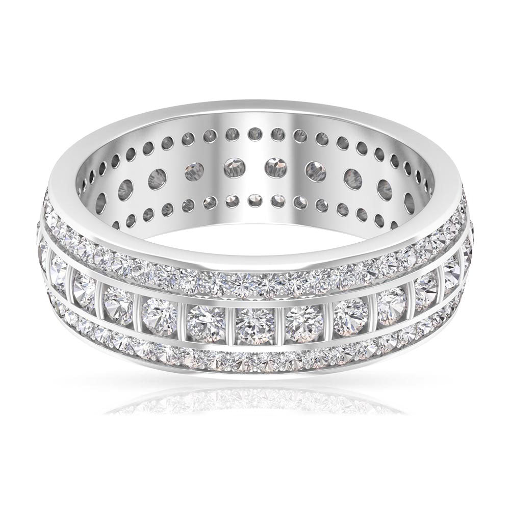 2.50 CT Round Cut Cubic Zirconia Gold Wedding Band Ring