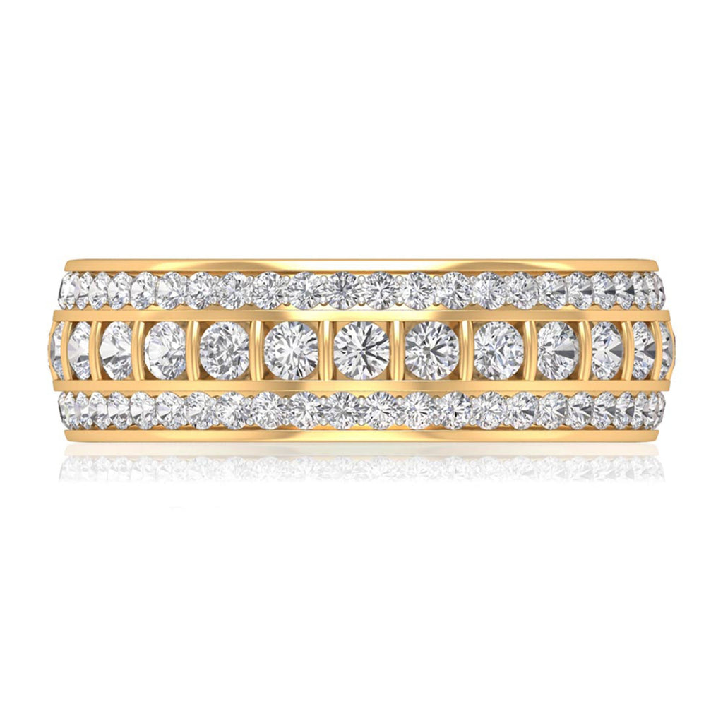 2.50 CT Round Cut Cubic Zirconia Gold Wedding Band Ring