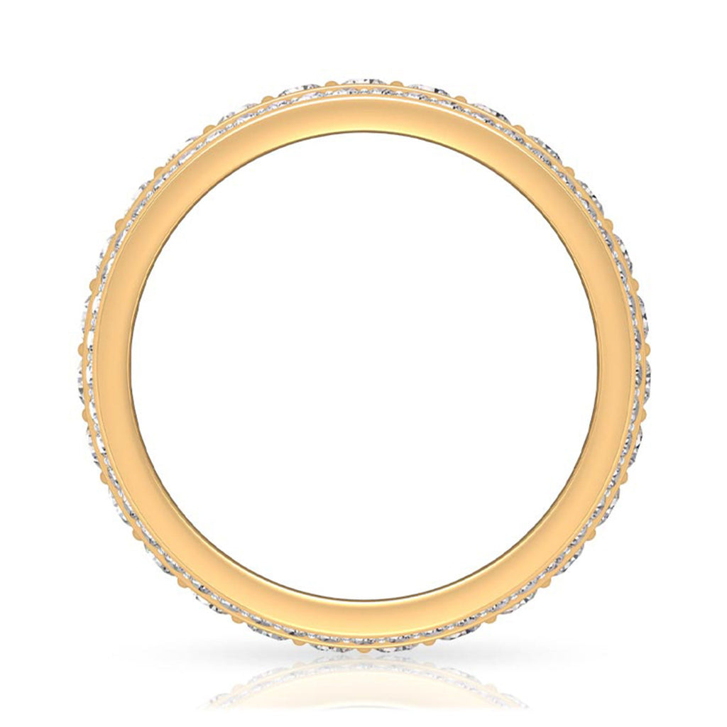 2.50 CT Round Cut Cubic Zirconia Gold Wedding Band Ring
