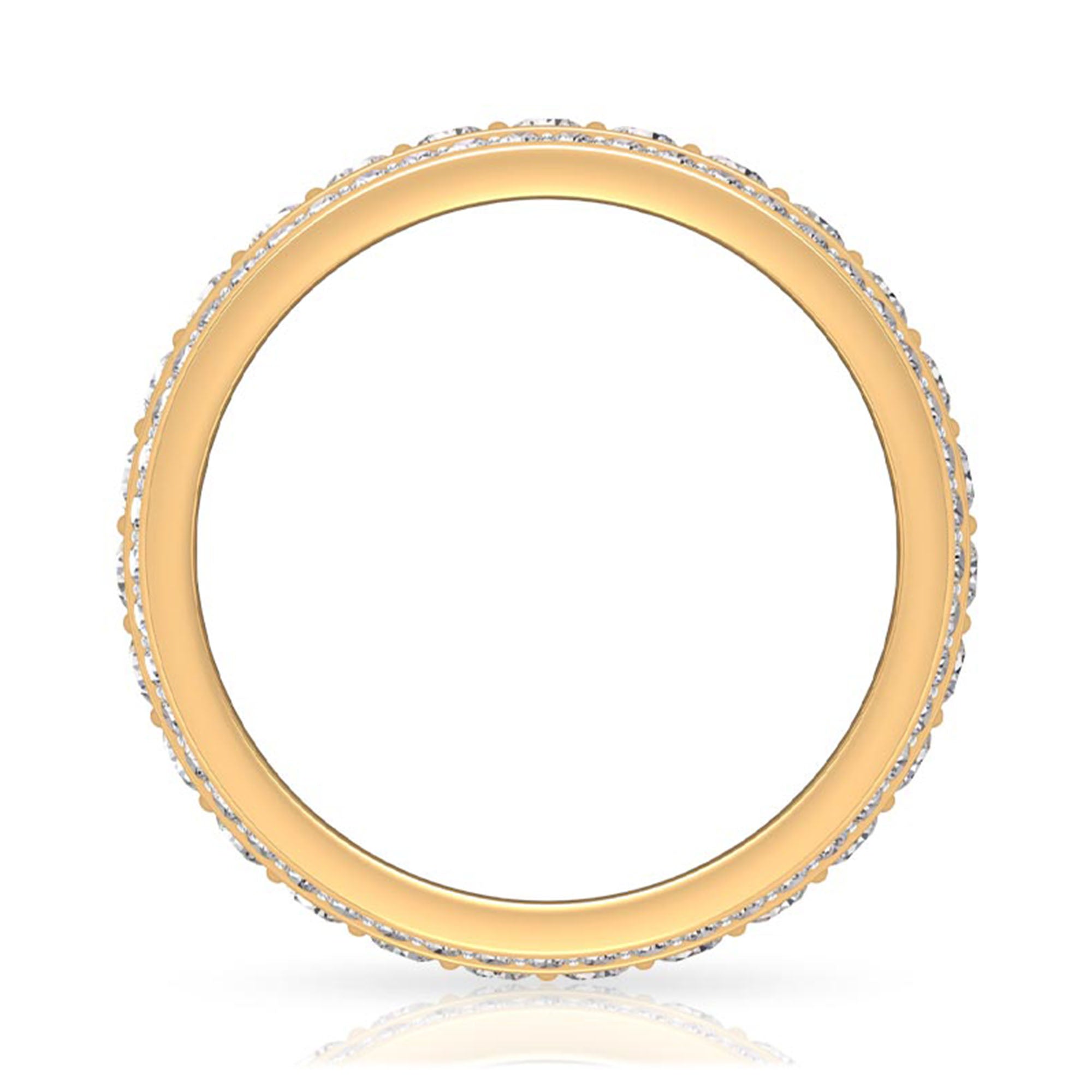 2.50 CT Round Cut Cubic Zirconia Gold Wedding Band Ring
