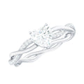 Heart Shape Moissanite Solitaire Promise Ring