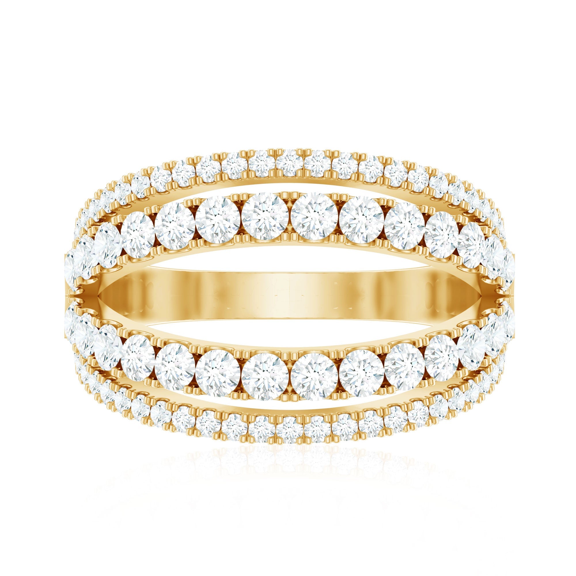 1.5 CT Cubic Zirconia Designer Cocktail Ring in Gold