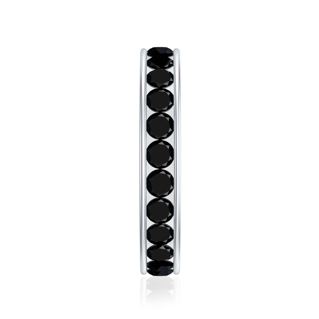 2.75 CT Channel Set Black Spinel Eternity Ring