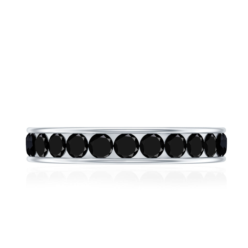 2.75 CT Channel Set Black Spinel Eternity Ring