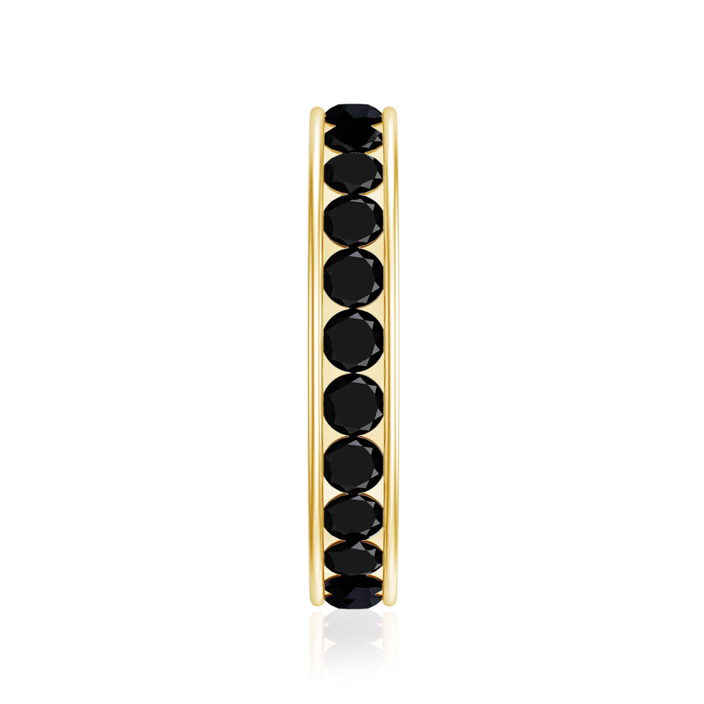 2.75 CT Channel Set Black Spinel Eternity Ring