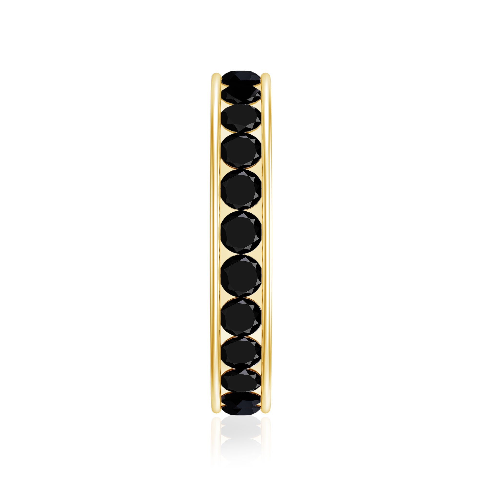 2.75 CT Channel Set Black Spinel Eternity Ring