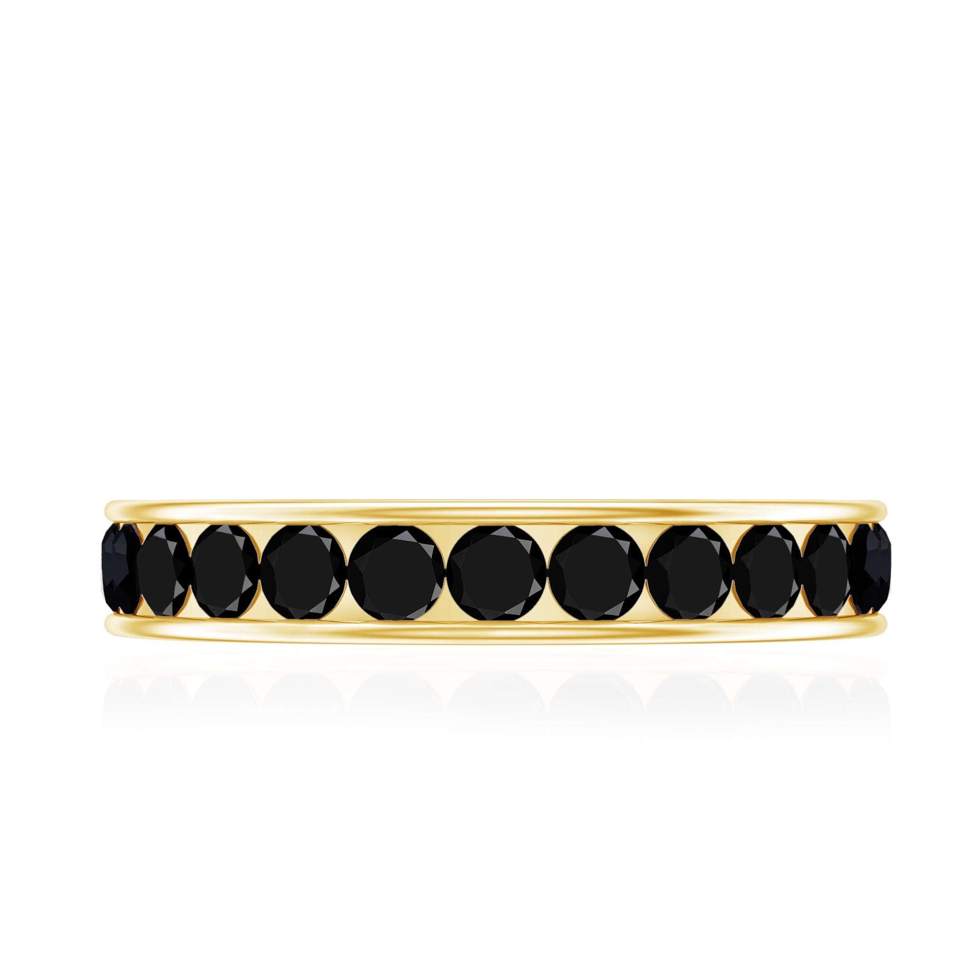 2.75 CT Channel Set Black Spinel Eternity Ring