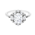 7X9mm Oval Cut Certified Moissanite Vintage Statement Ring