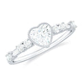 Heart Shaped Moissanite Pre Engagement Ring