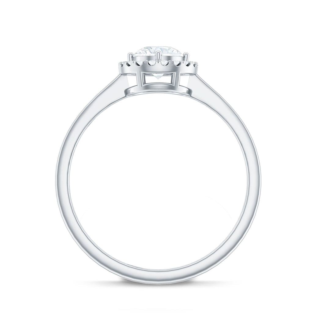 Cubic Zirconia Floating Halo Promise Ring
