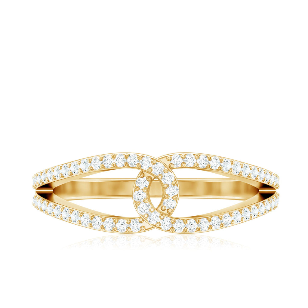 Certified Moissanite Infinity Promise Ring