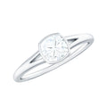 6mm Cushion Cut Moissanite Solitaire Split Shank Ring